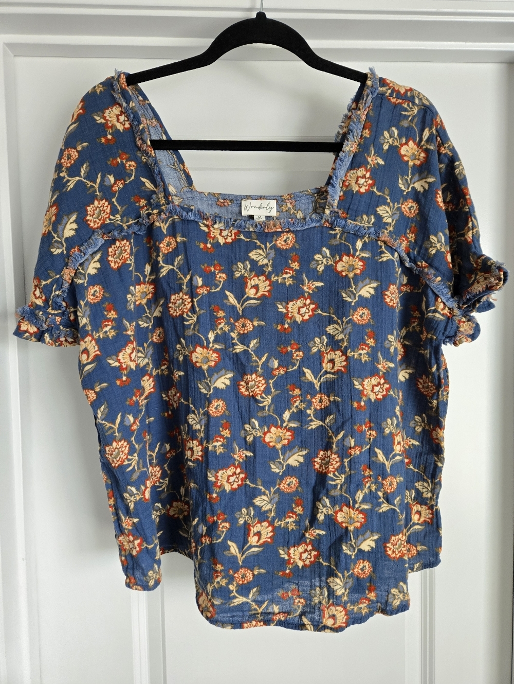 Floral Blue Women's Top